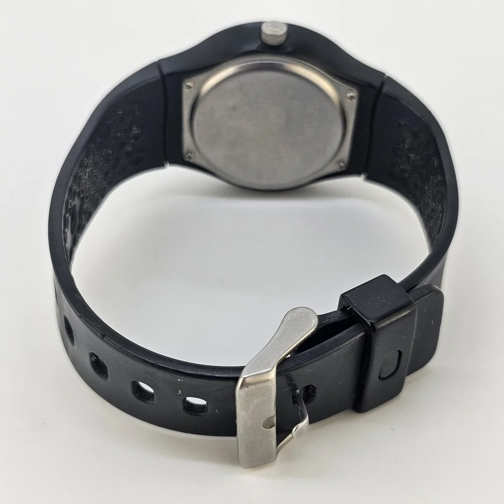 Geonaute Men's Watch 38MM Black Dial Black Plastic Bands New Battery